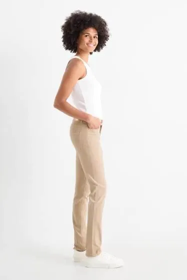 Slim jeans - mid-rise waist - shaping jeans - LYCRA®