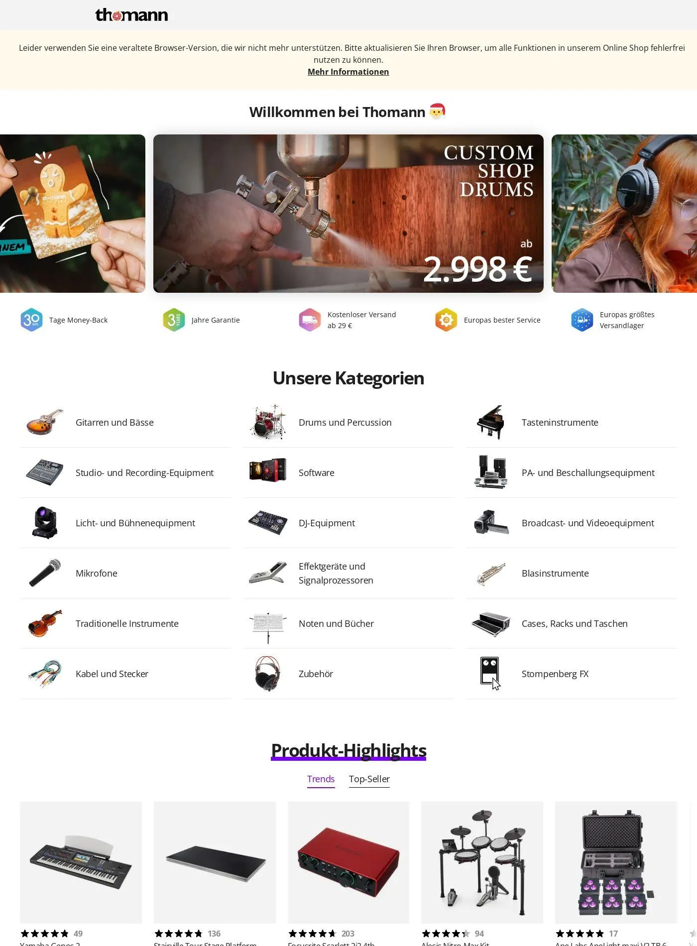 Thomann Aktueller Prospekt - 1