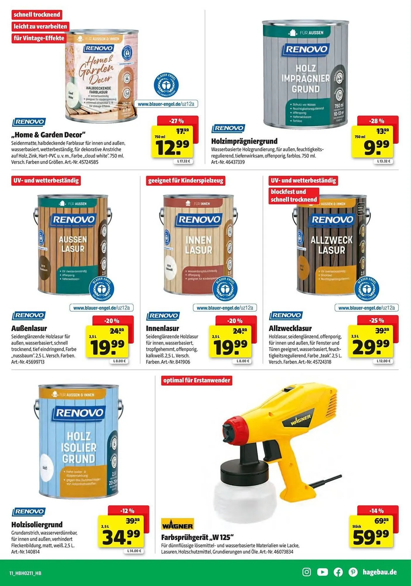 Hagebau Prospekt von 12. März bis 11. April 2026 - Prospekt seite 11