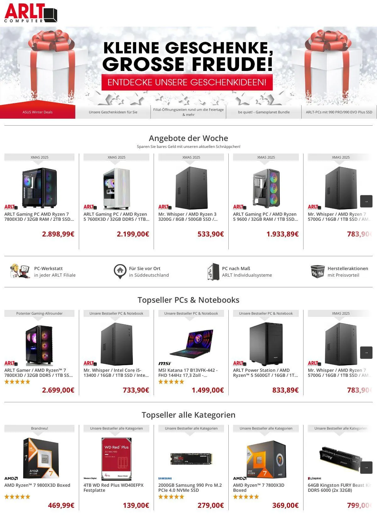 ARLT Computer Aktueller Prospekt von 22. Dezember bis 28. Dezember 2025 - Prospekt seite 1