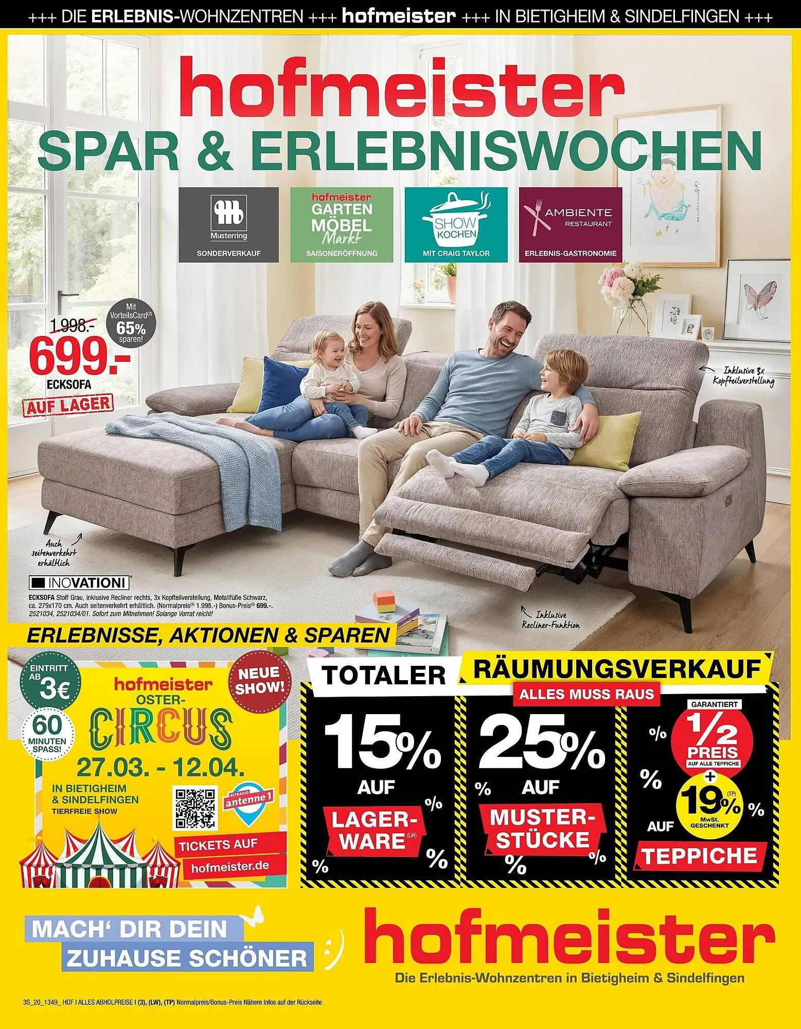 Hofmeister Prospekt von 18. März bis 7. April 2026 - Prospekt seite 1