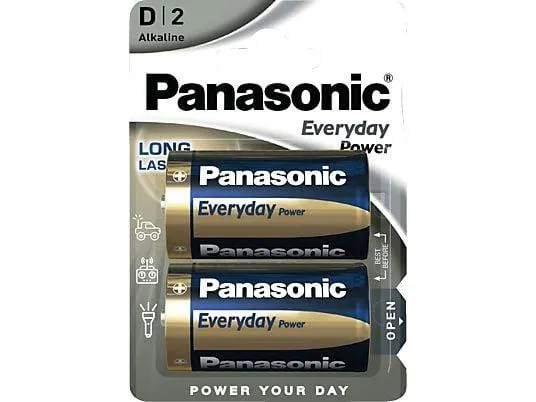 PANASONIC LR20EPS/2BP D Batterie, Alkaline, 1.5 Volt
