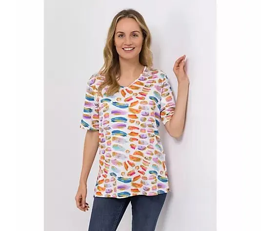 IN-PRINT Shirt 1/2-Arm V-Ausschnitt bedruckt