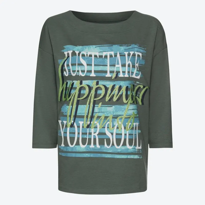 Damen-Langarmshirt mit 3/4 Ärmeln