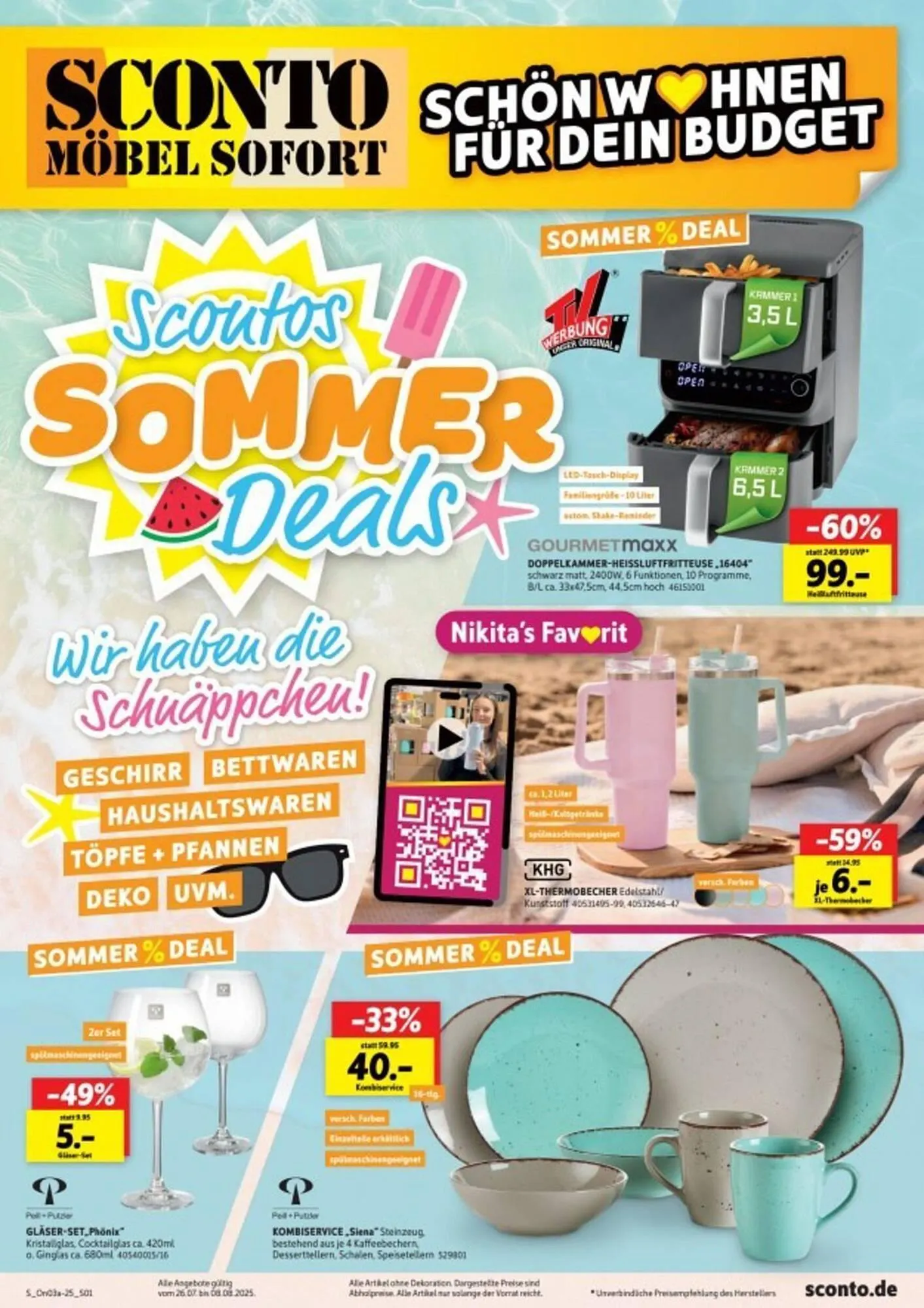 SCONTO Prospekt von 26. Juli bis 8. August 2025 - Prospekt seite 1