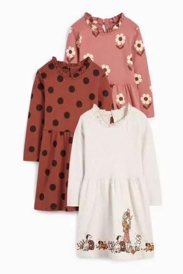 Multipack of 3 - flower, dog and cat - dress