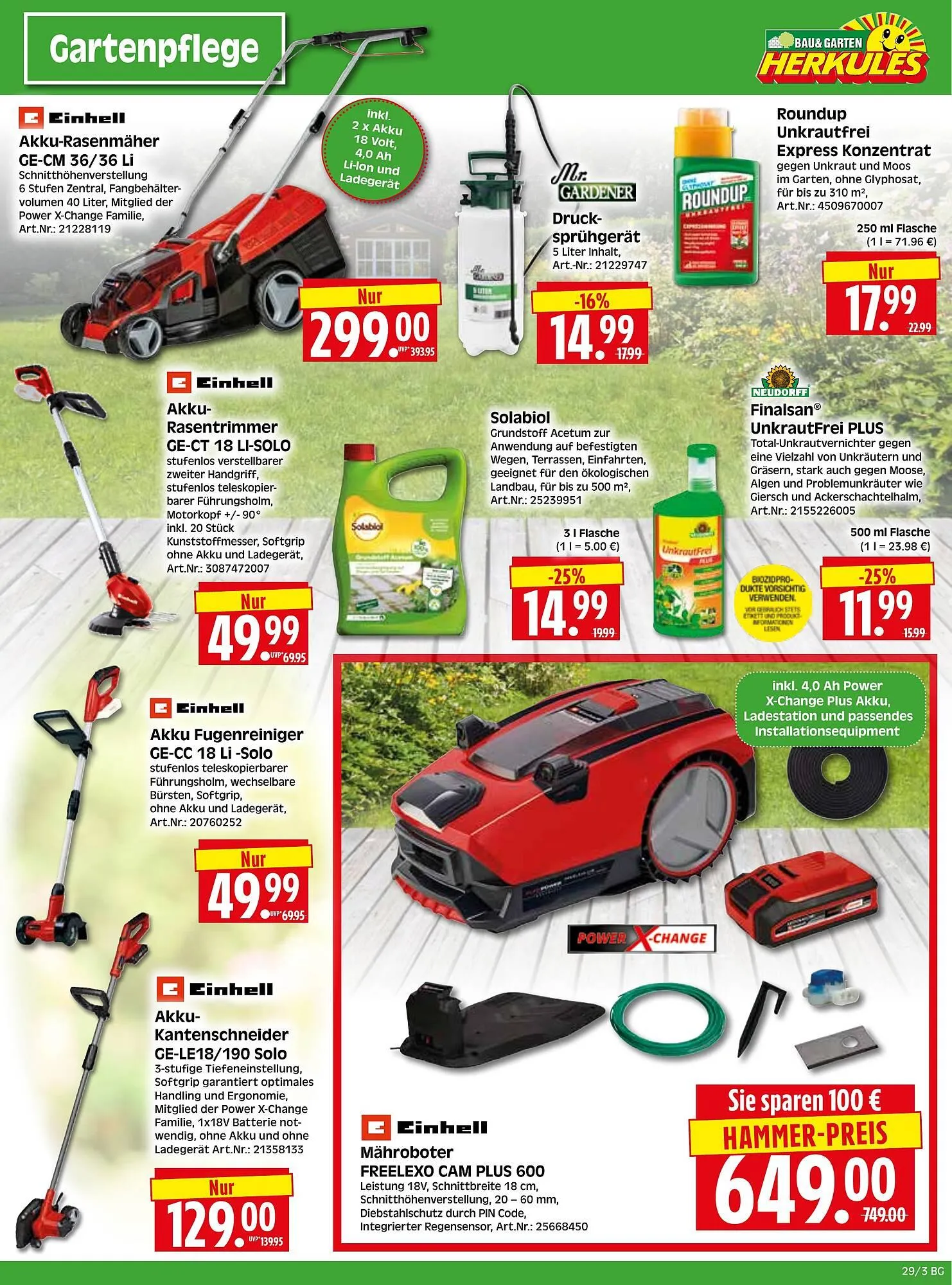 Herkules Baumarkt Prospekt von 14. Juli bis 19. Juli 2025 - Prospekt seite 3