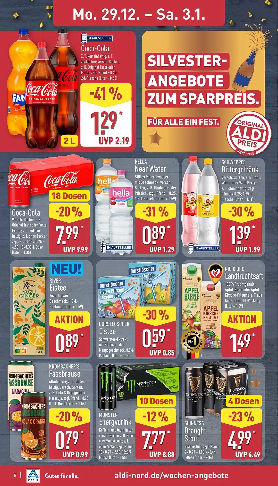 Aldi Nord Prospekt von 29. Dezember bis 3. Januar 2026 - Prospekt seite 8
