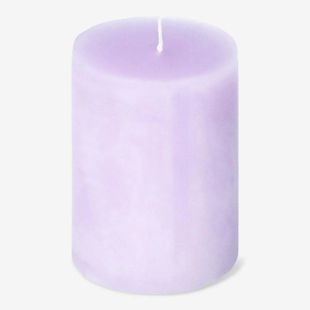 Rustic purple pillar candle - 8 cm
