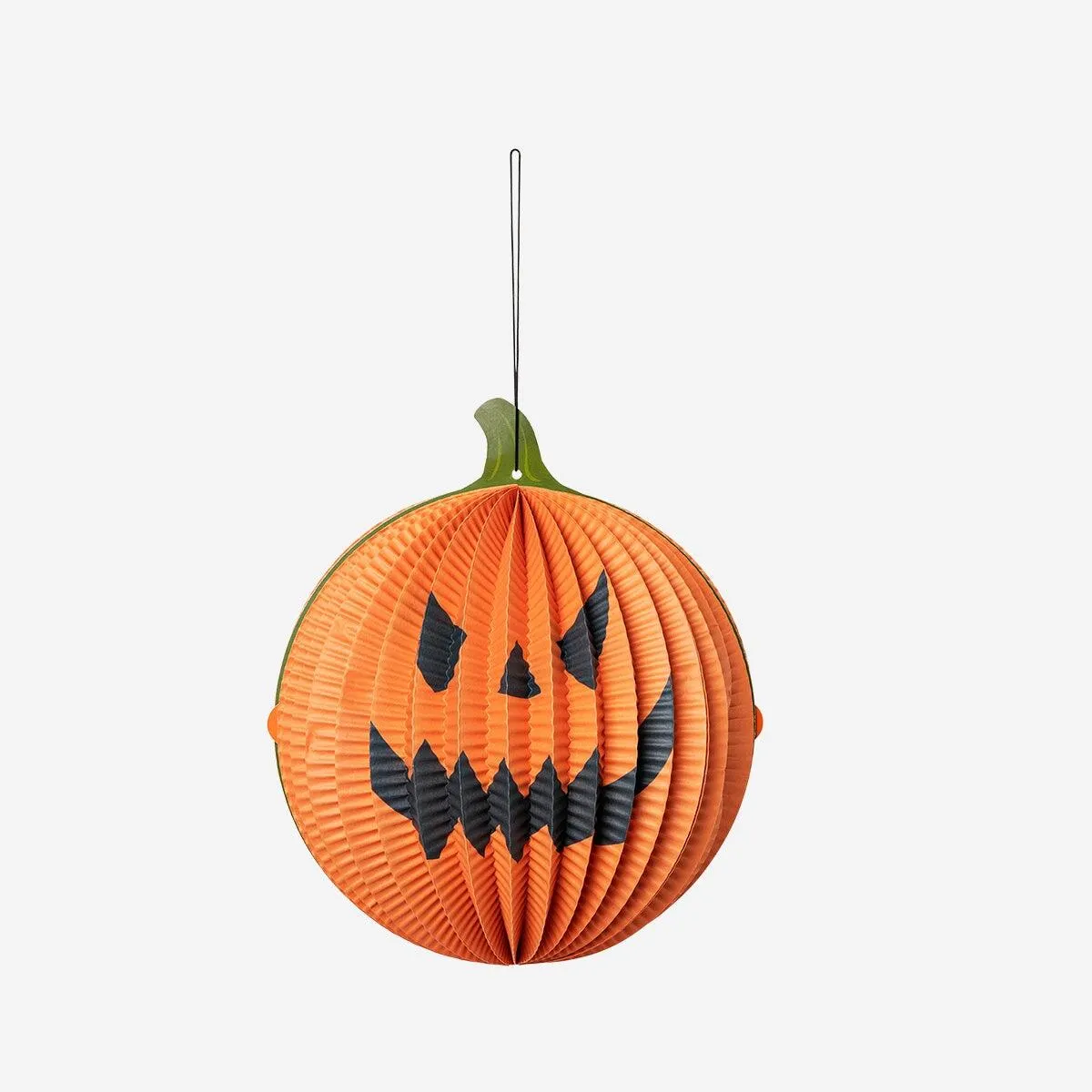 Decorative hanging pumpkin with face