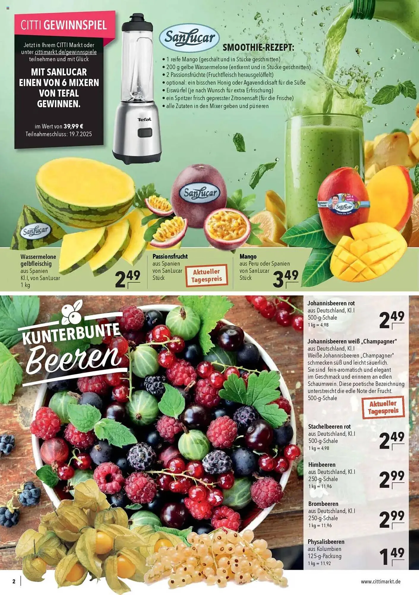 CITTI Markt Prospekt von 9. Juli bis 15. Juli 2025 - Prospekt seite 2