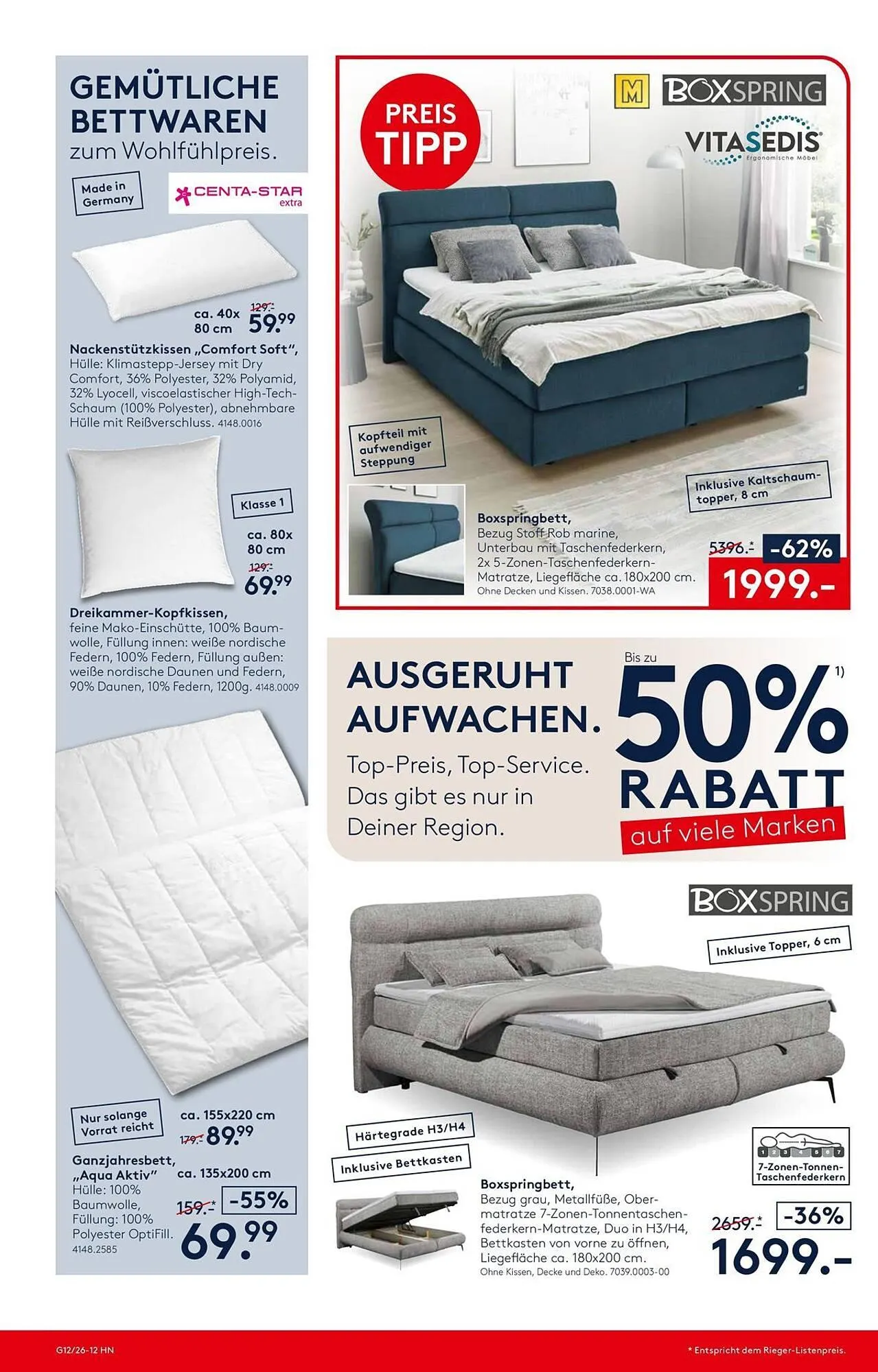 Möbel Rieger Prospekt von 26. März bis 9. April 2026 - Prospekt seite 13