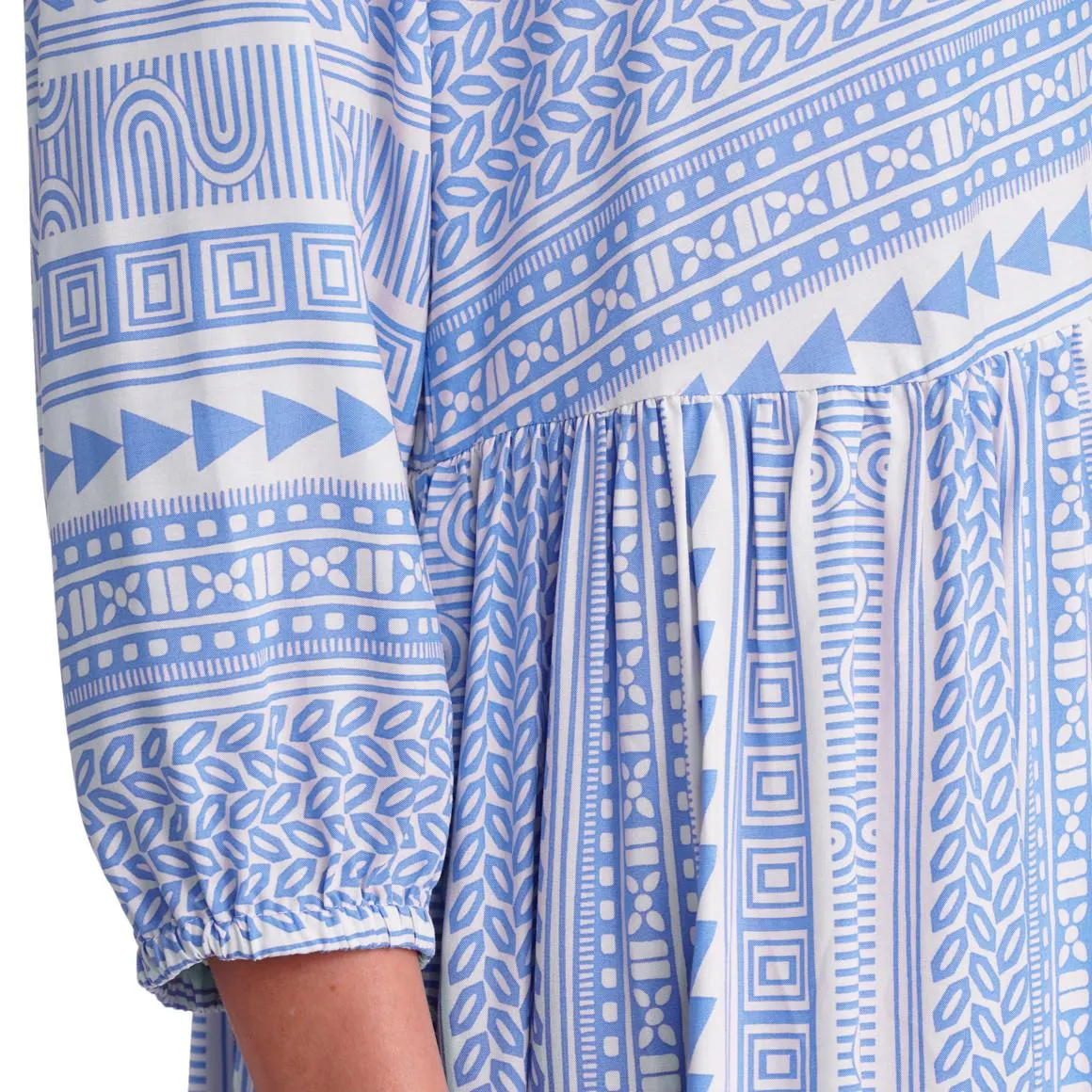 Damen Maxikleid mit Allover-Muster