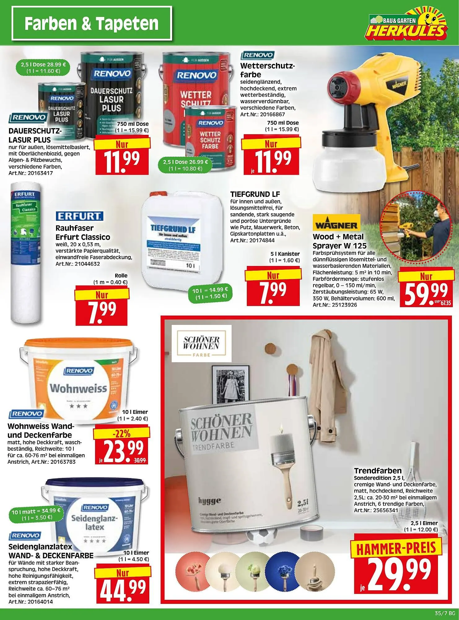 Herkules Baumarkt Prospekt von 25. August bis 30. August 2025 - Prospekt seite 7