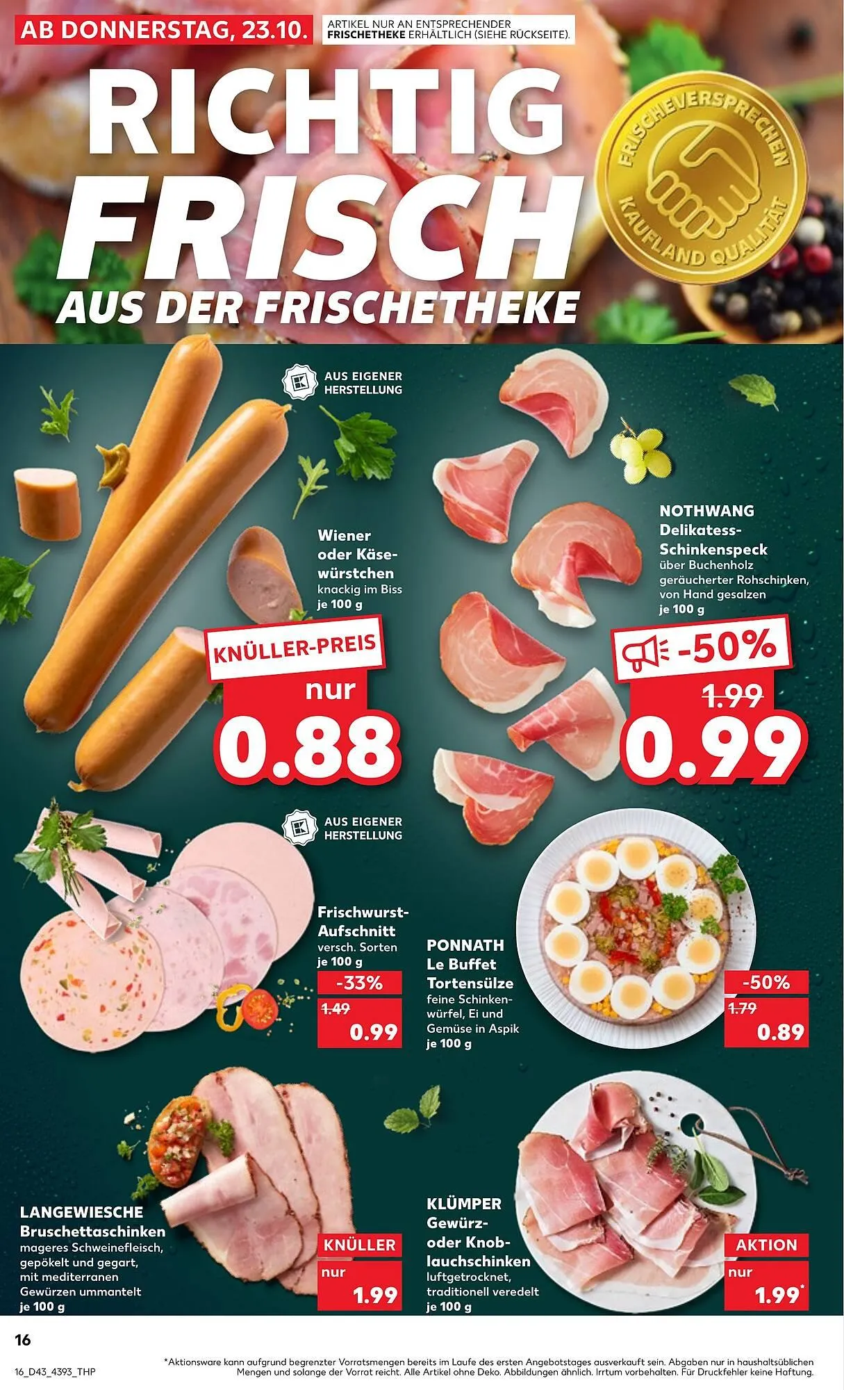 Kaufland Prospekt von 23. Oktober bis 29. Oktober 2025 - Prospekt seite 16
