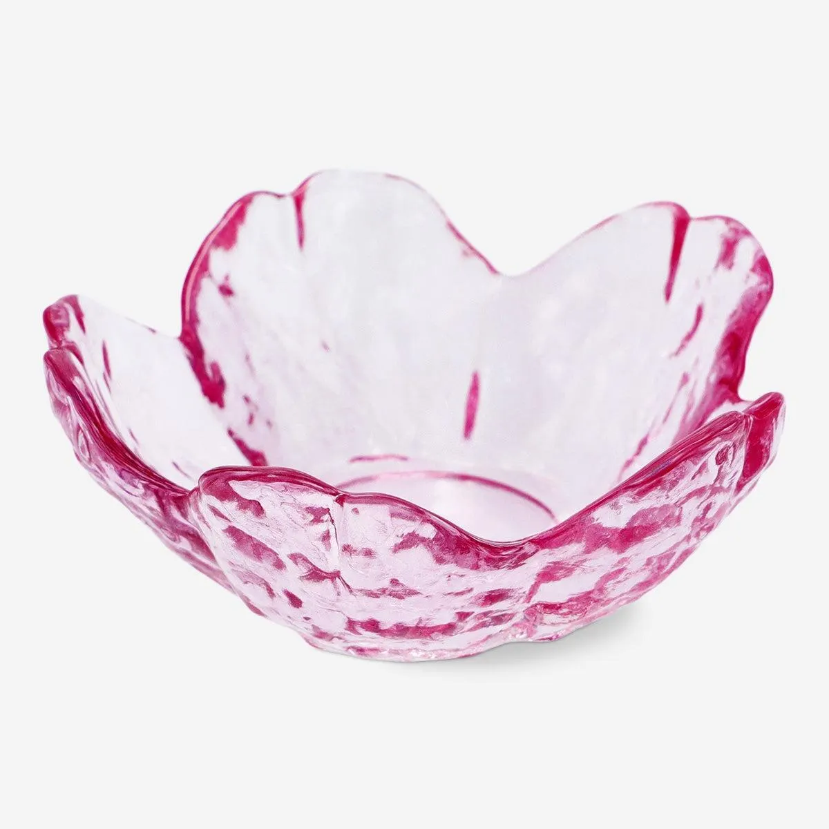 Flower shaped pink tealight holder