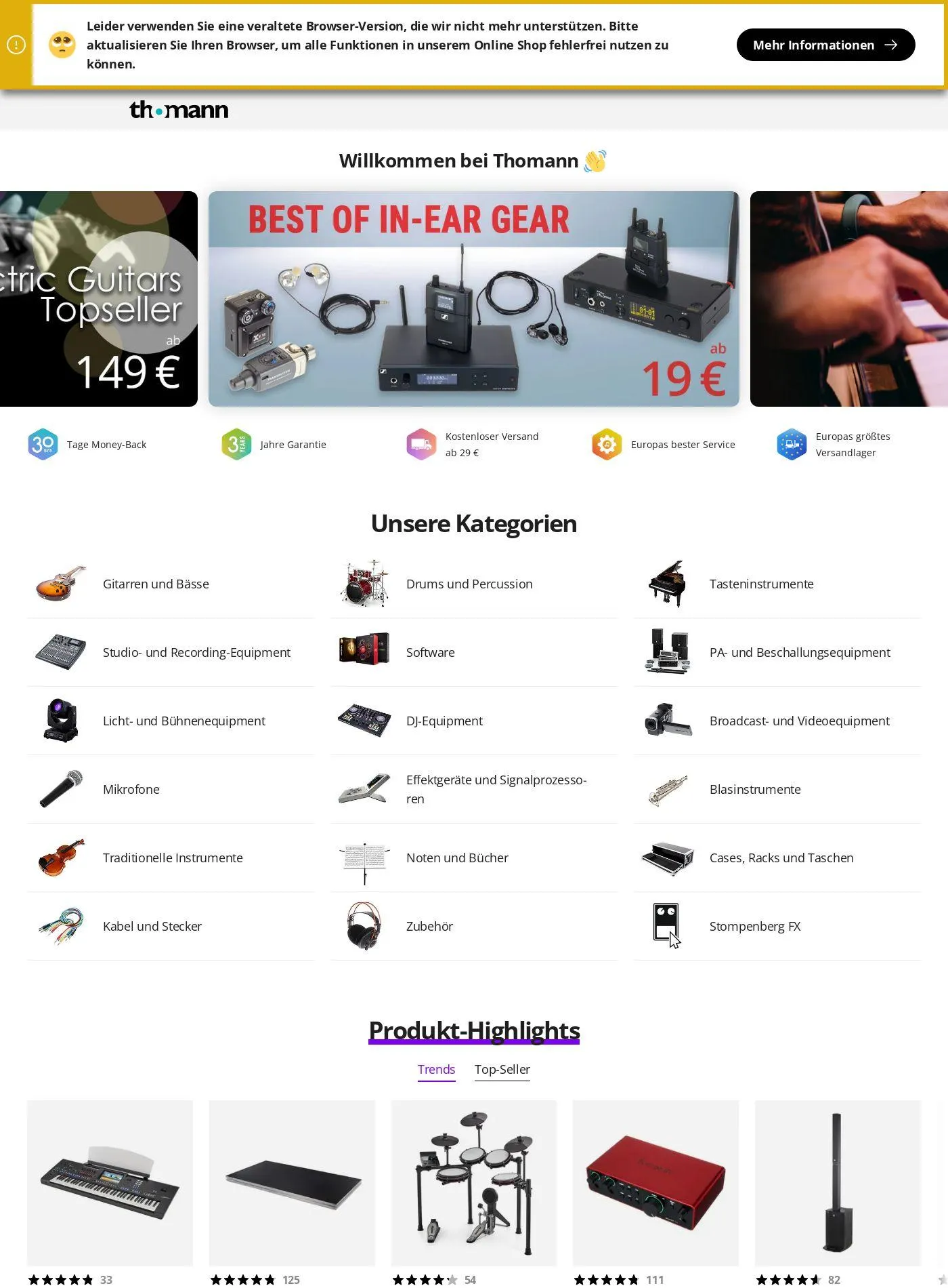 Thomann Aktueller Prospekt - 1