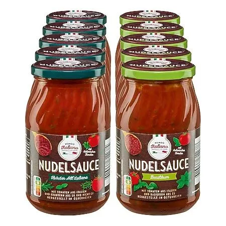 Mondo Italiano Nudelsaucen 420 g, verschiedene Sorten,10er Pack