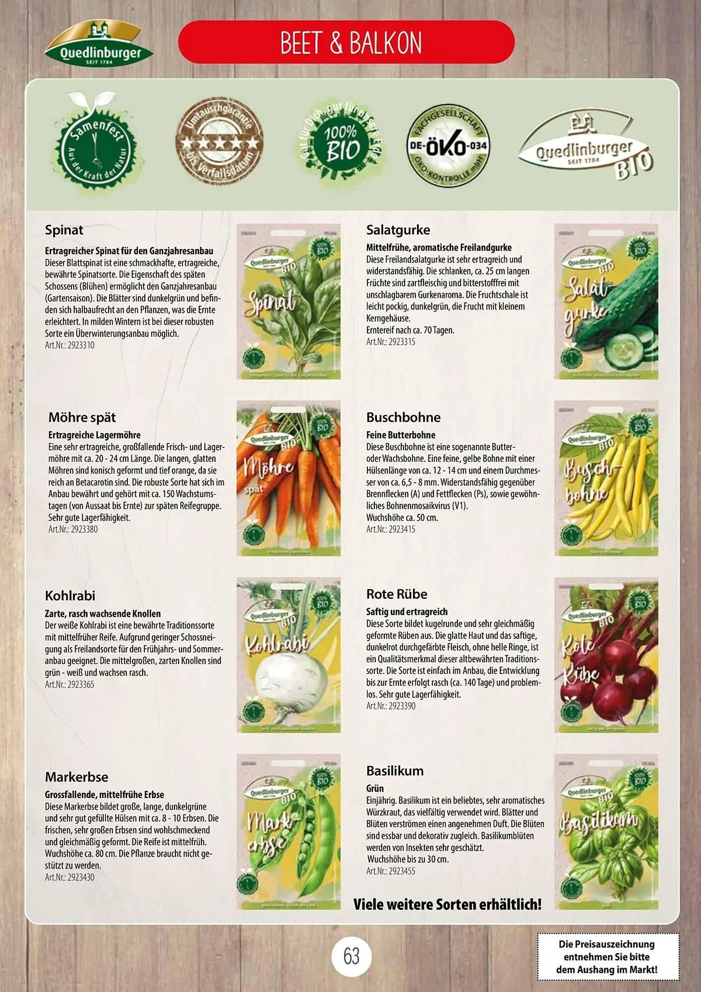 Kiebitzmarkt Prospekt von 16. April bis 31. August 2025 - Prospekt seite 63