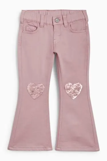 Heart - flared jeans - thermal jeans