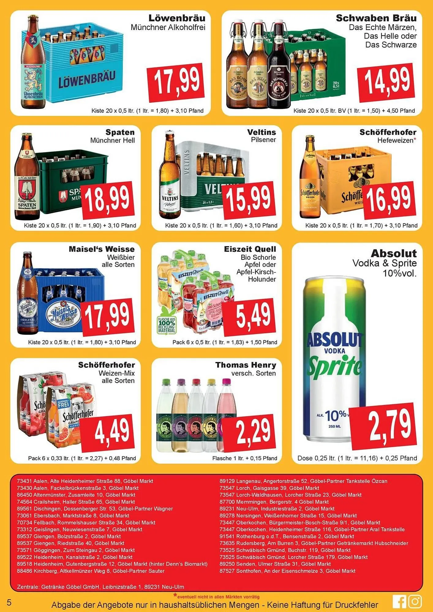 Getränke Göbel Prospekt von 26. Mai bis 31. Mai 2025 - Prospekt seite 2