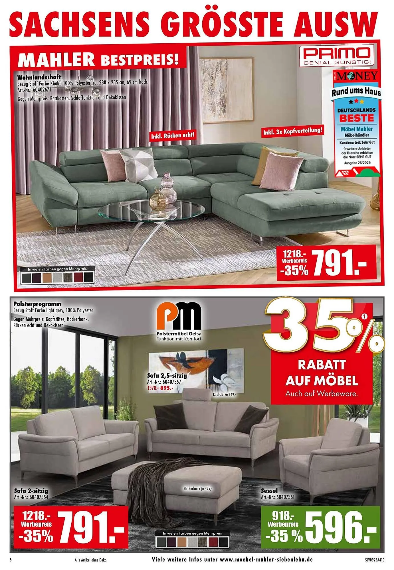 Möbel Mahler Katalog von 1. Oktober bis 28. Oktober 2025 - Prospekt seite 6