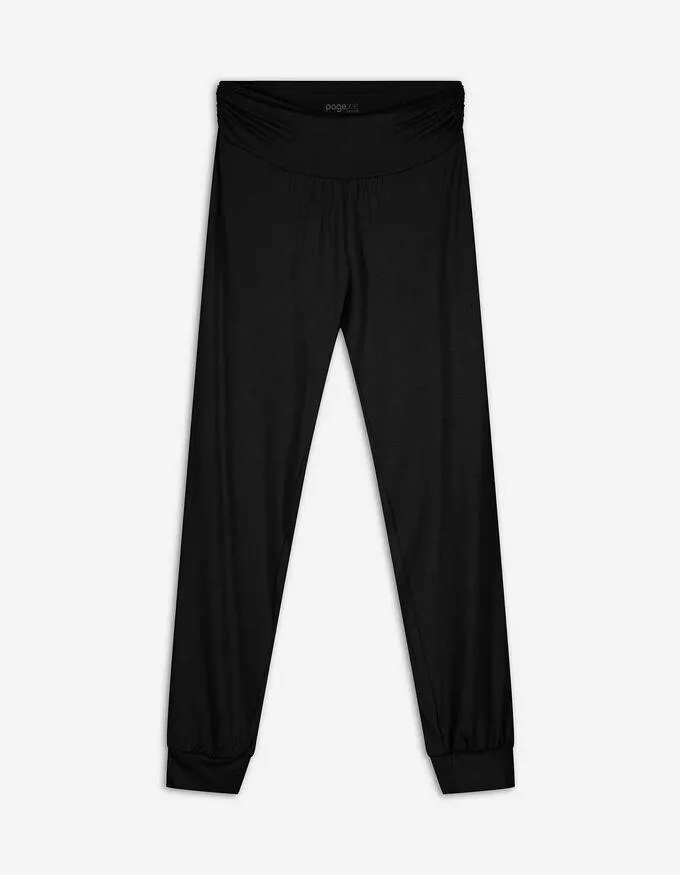 Joggingové kalhoty - LENZING™ ECOVERO™ - cerná