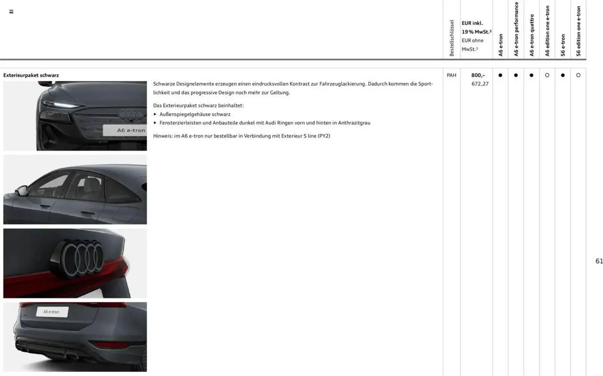 Audi Prospekt von 29. Januar bis 9. Januar 2026 - Prospekt seite 61