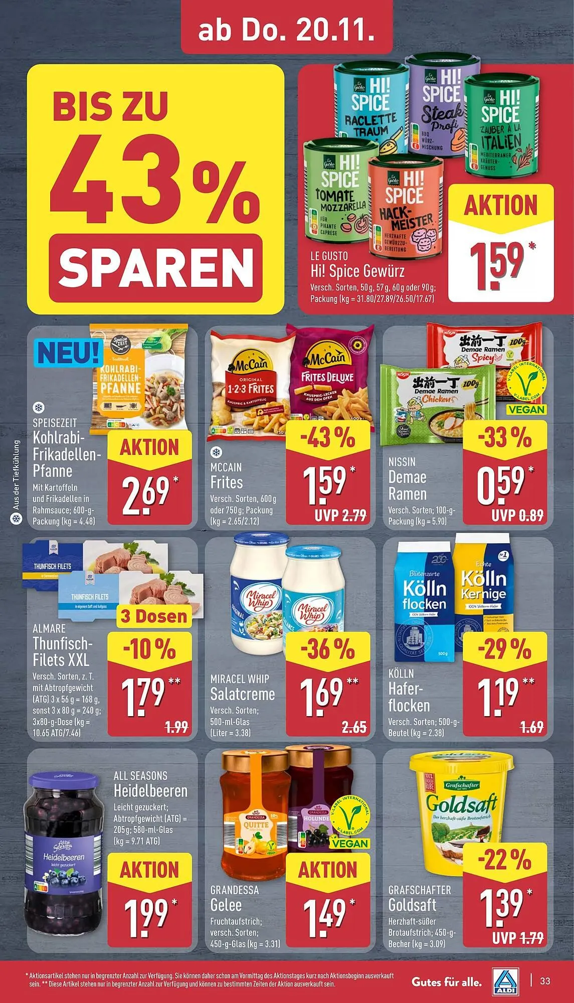 Aldi Nord Prospekt von 17. November bis 22. November 2025 - Prospekt seite 33
