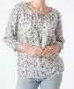 Bluse mit Blumenmuster Janina, elastischer Saum