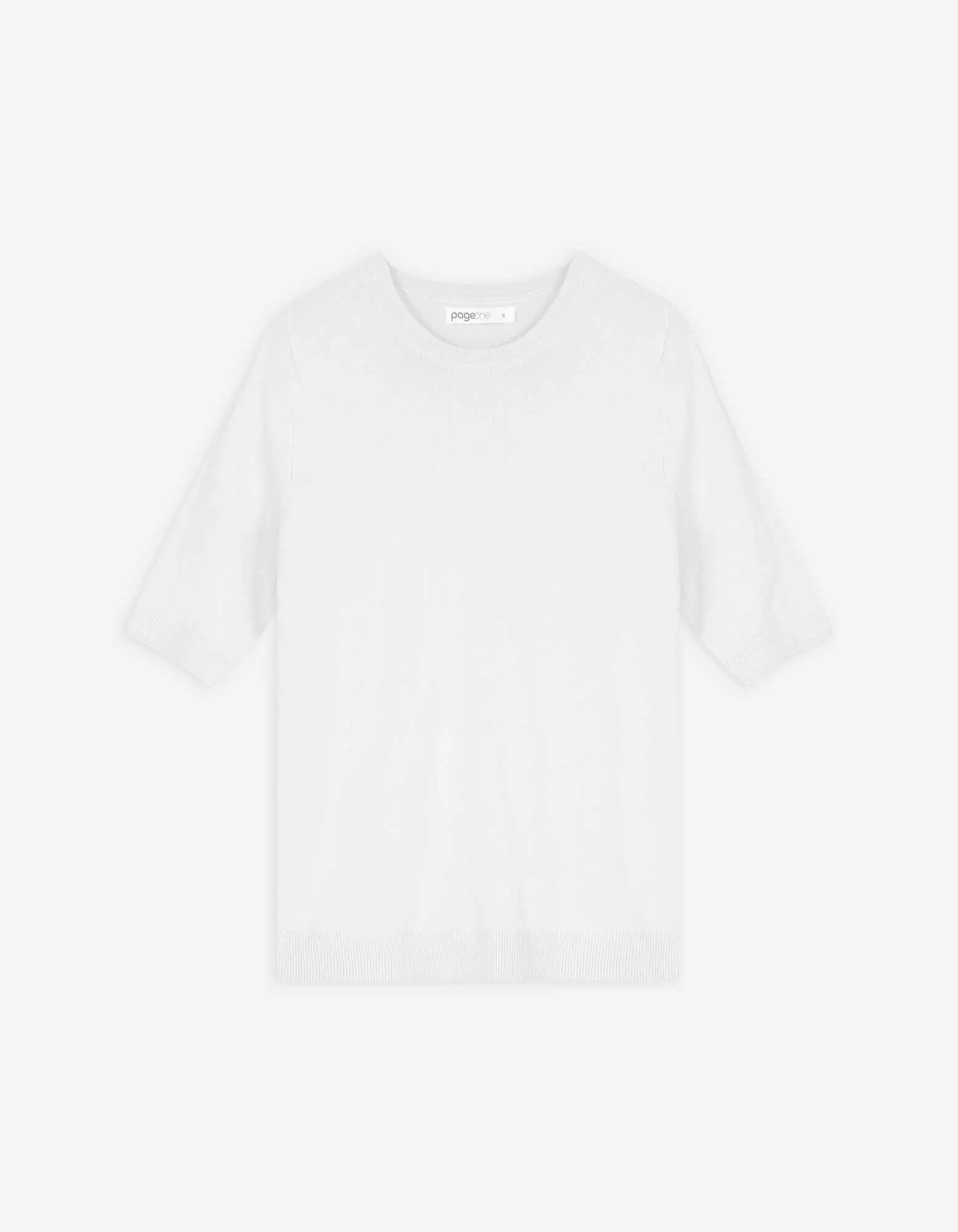 Pullover - Kurze Ärmel - weiß