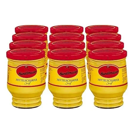 Händlmaier Senf mittelscharf 250 ml, 12er Pack