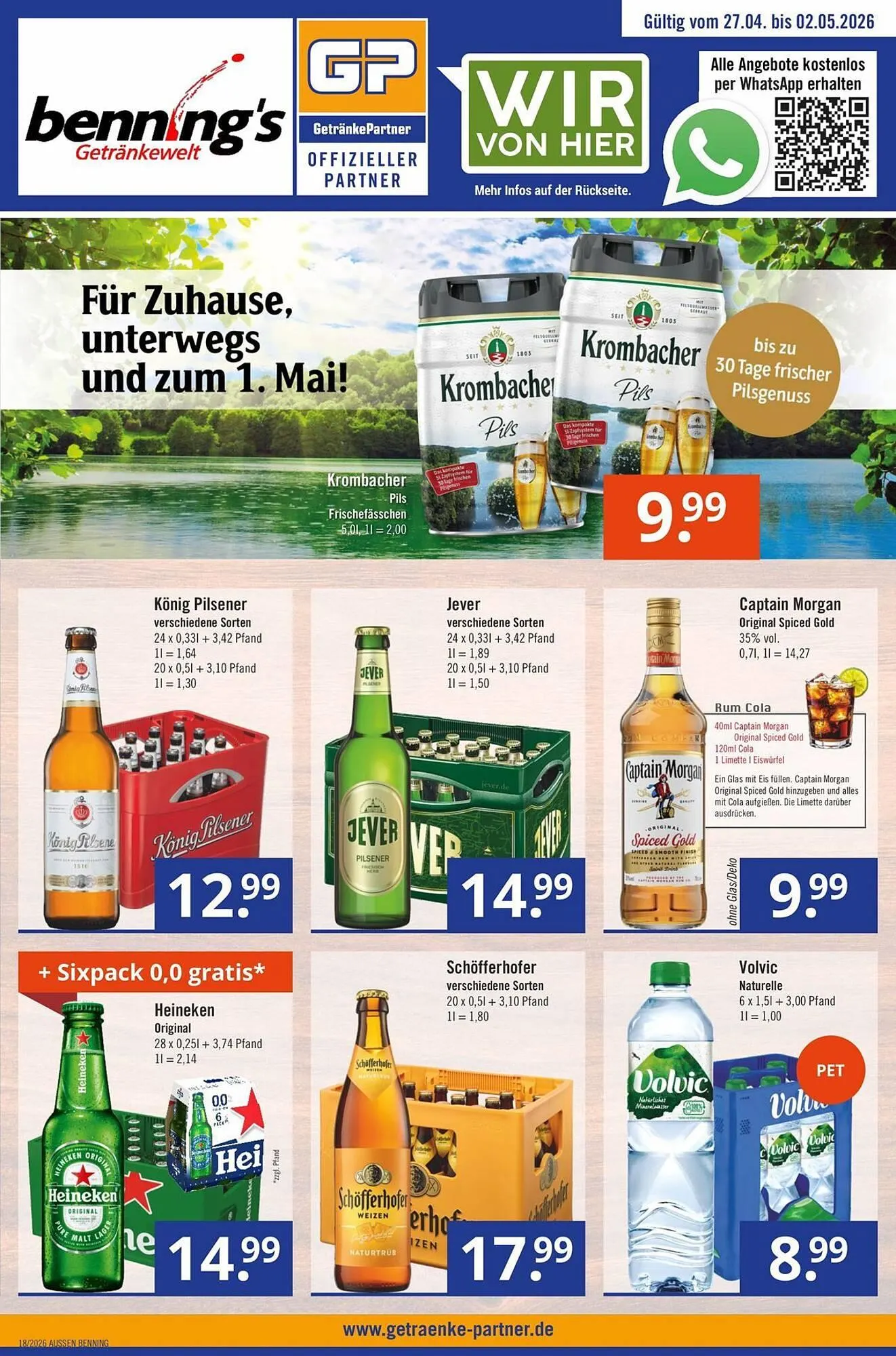 GetränkePartner Prospekt von 27. April bis 2. Mai 2026 - Prospekt seite 1