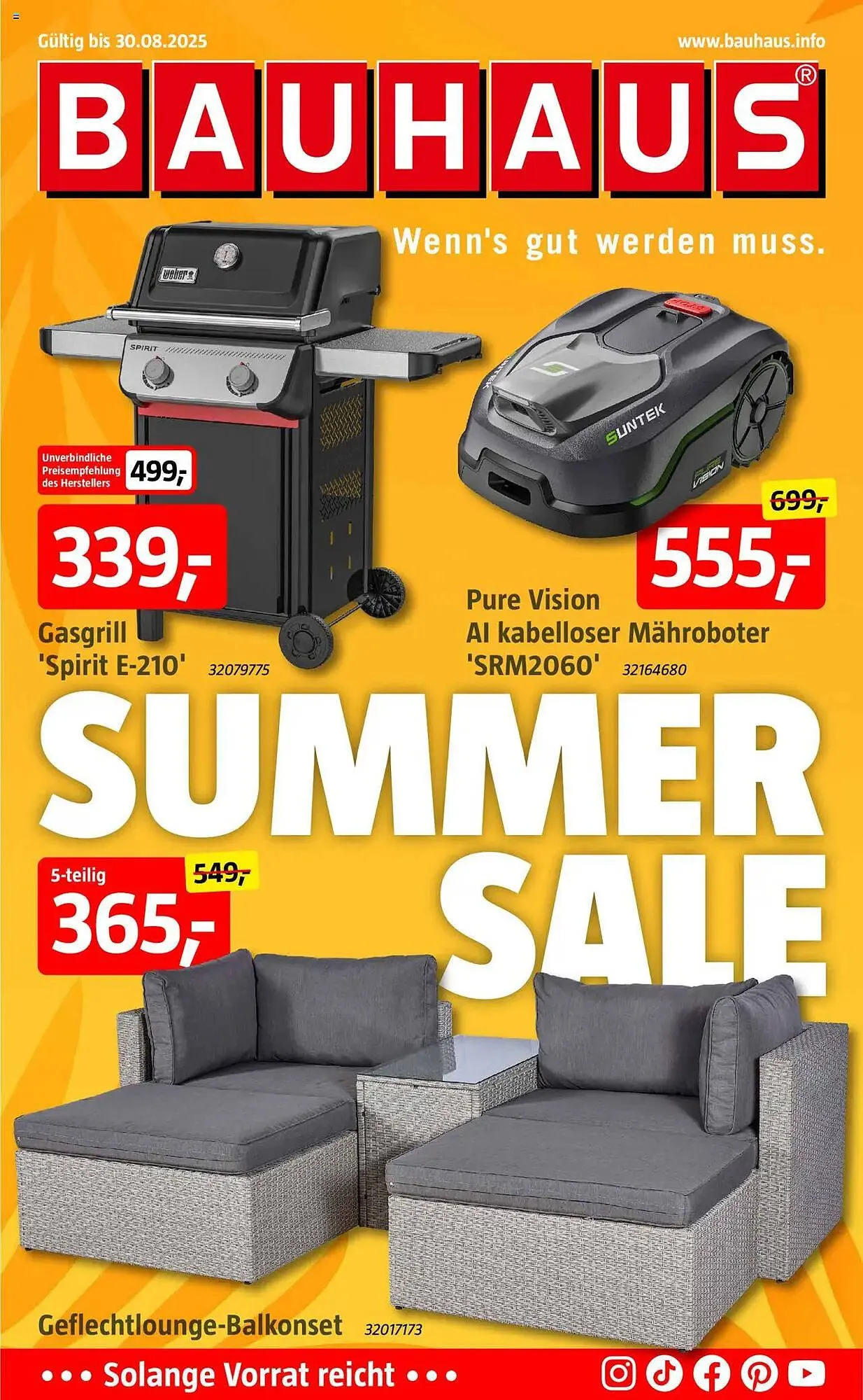 Bauhaus Prospekt von 10. August bis 31. August 2025 - Prospekt seite 1