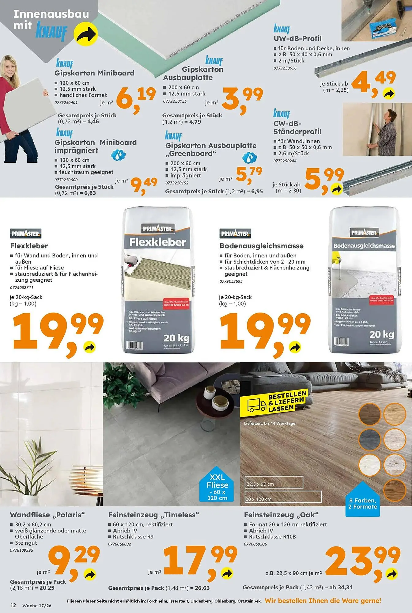 Globus Baumarkt Prospekt von 19. April bis 25. April 2026 - Prospekt seite 12