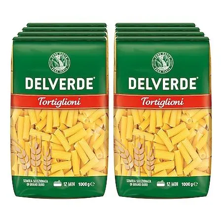 Delverde Tortiglioni 1 kg, 8er Pack