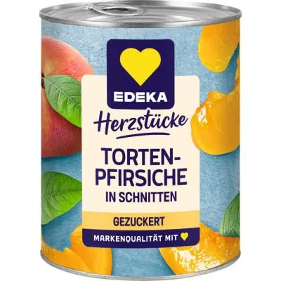 EDEKA Herzstücke Tortenpfirsiche in Schnitten gezuckert klein 225G