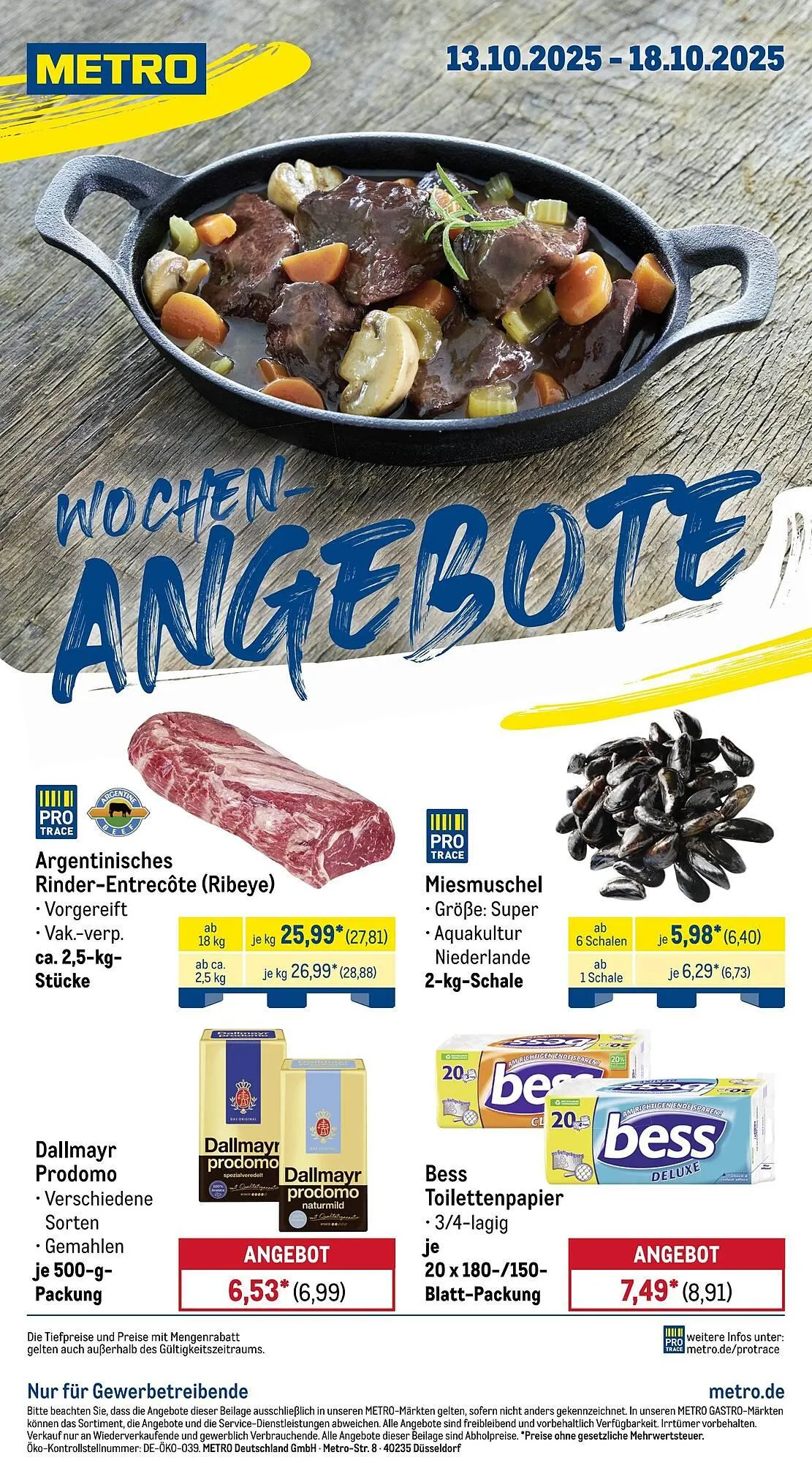 METRO Prospekt von 13. Oktober bis 19. Oktober 2025 - Prospekt seite 1