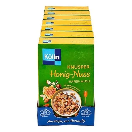 Kölln Knusper Honig-Nuss Müsli 500 g, 7er Pack