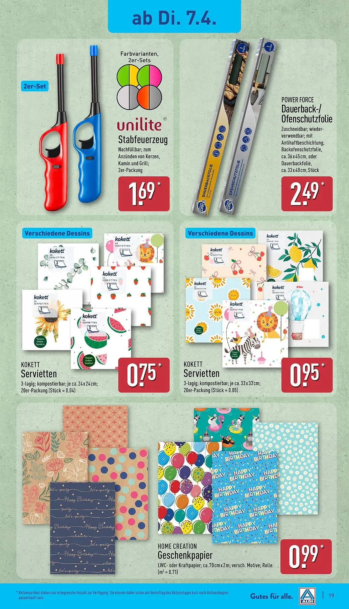 Aldi Nord Prospekt von 7. April bis 11. April 2026 - Prospekt seite 19