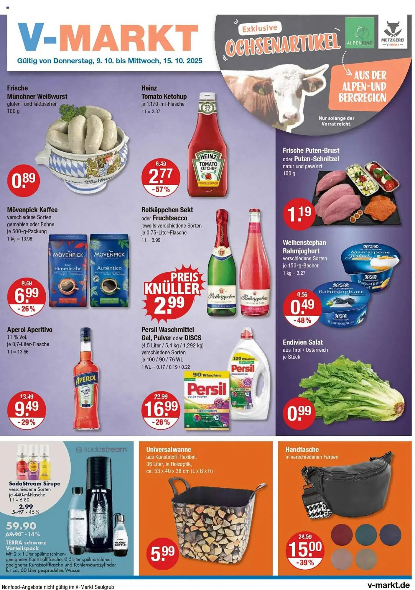 V Markt Prospekt von 9. Oktober bis 15. Oktober 2025 - Prospekt seite 1