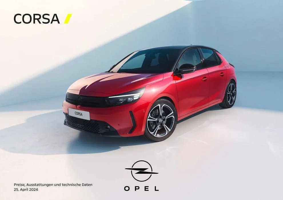 Opel Der neue Corsa von 26. April bis 26. April 2025 - Prospekt seite 1