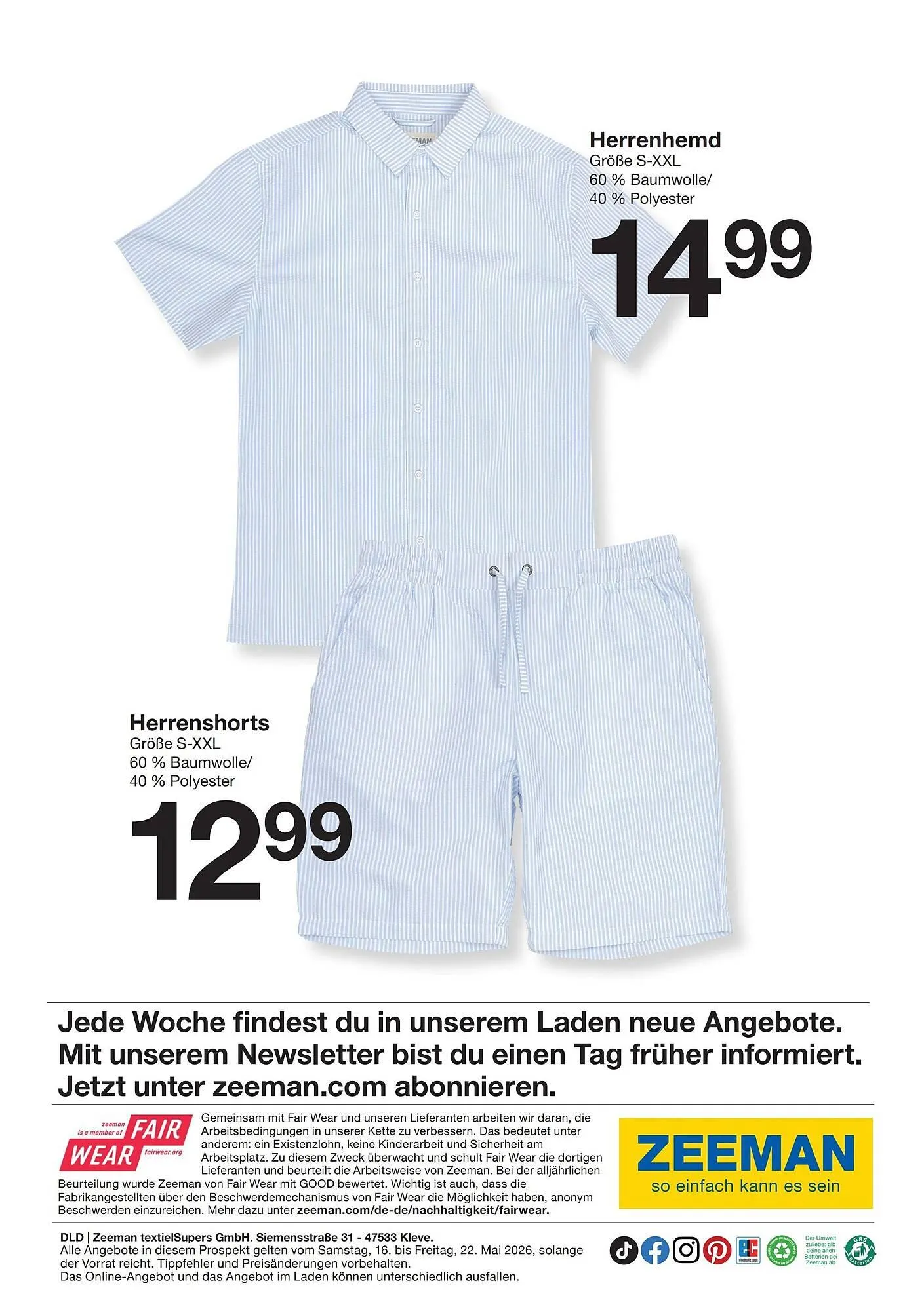 Zeeman Prospekt von 16. Mai bis 23. Mai 2026 - Prospekt seite 14