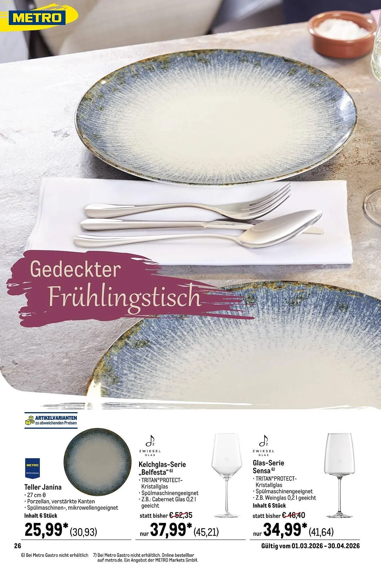 METRO Prospekt von 1. März bis 1. Mai 2026 - Prospekt seite 26