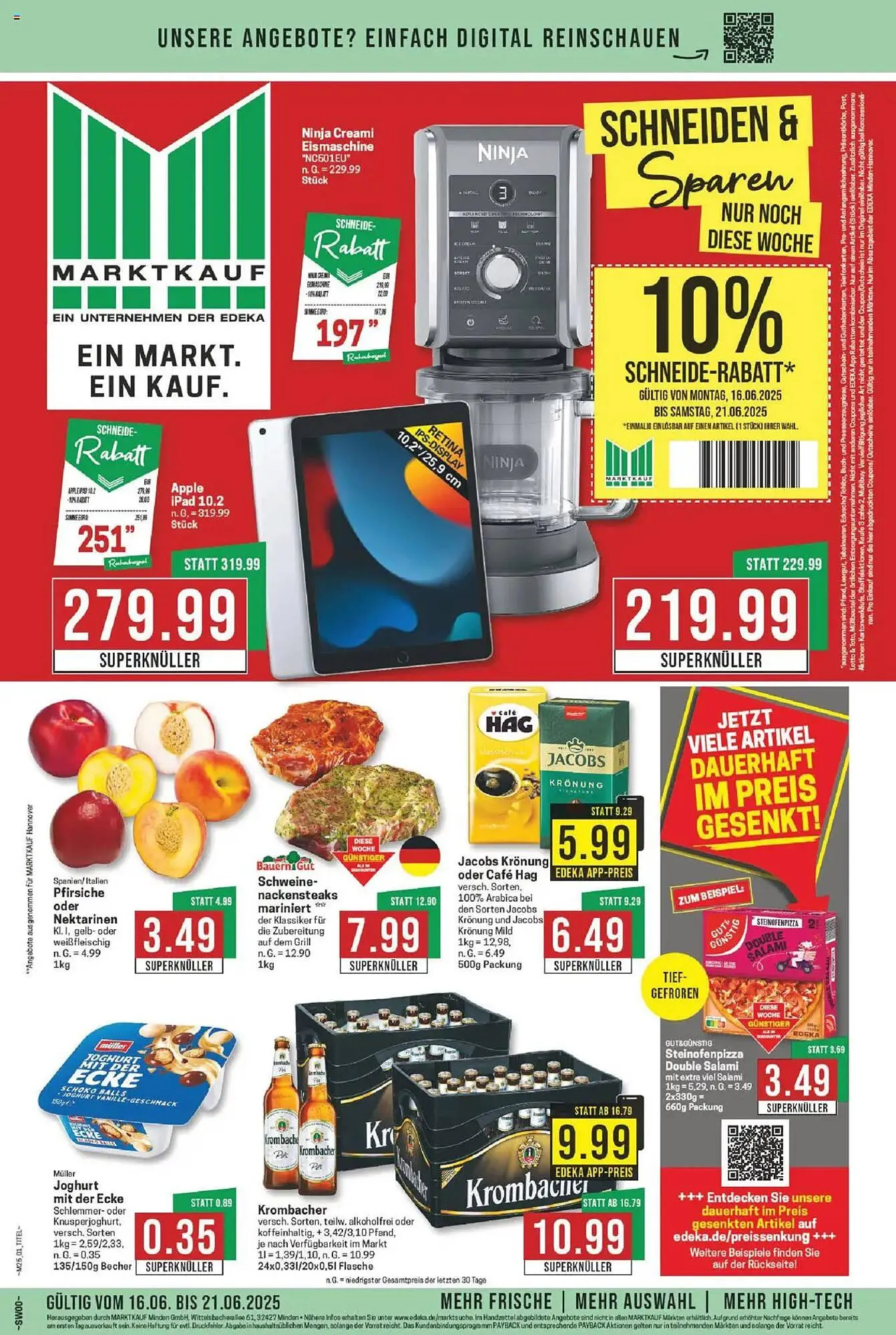 Marktkauf Prospekt von 16. Juni bis 21. Juni 2025 - Prospekt seite 1