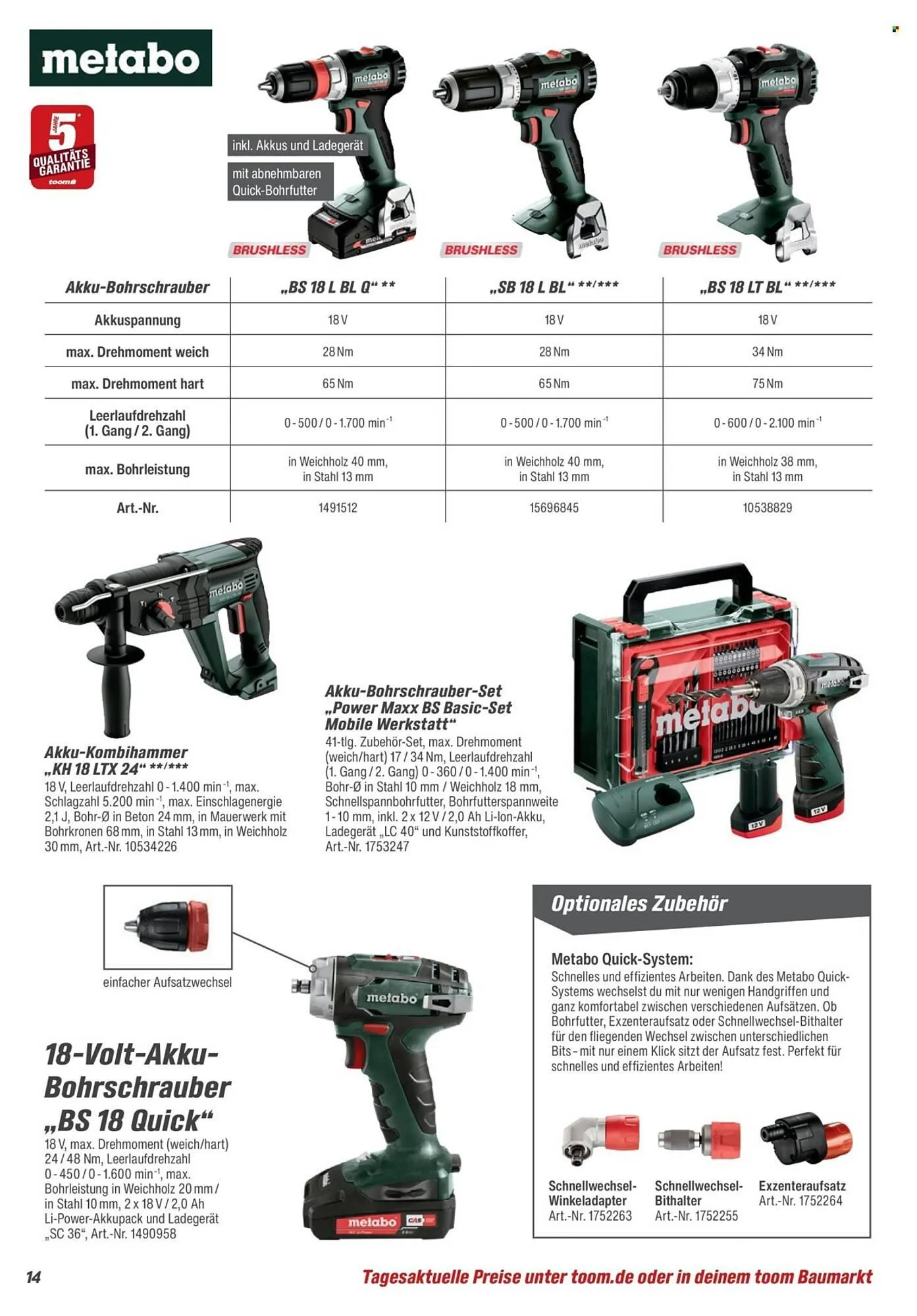 Toom Baumarkt Prospekt von 28. März bis 30. Juni 2026 - Prospekt seite 14