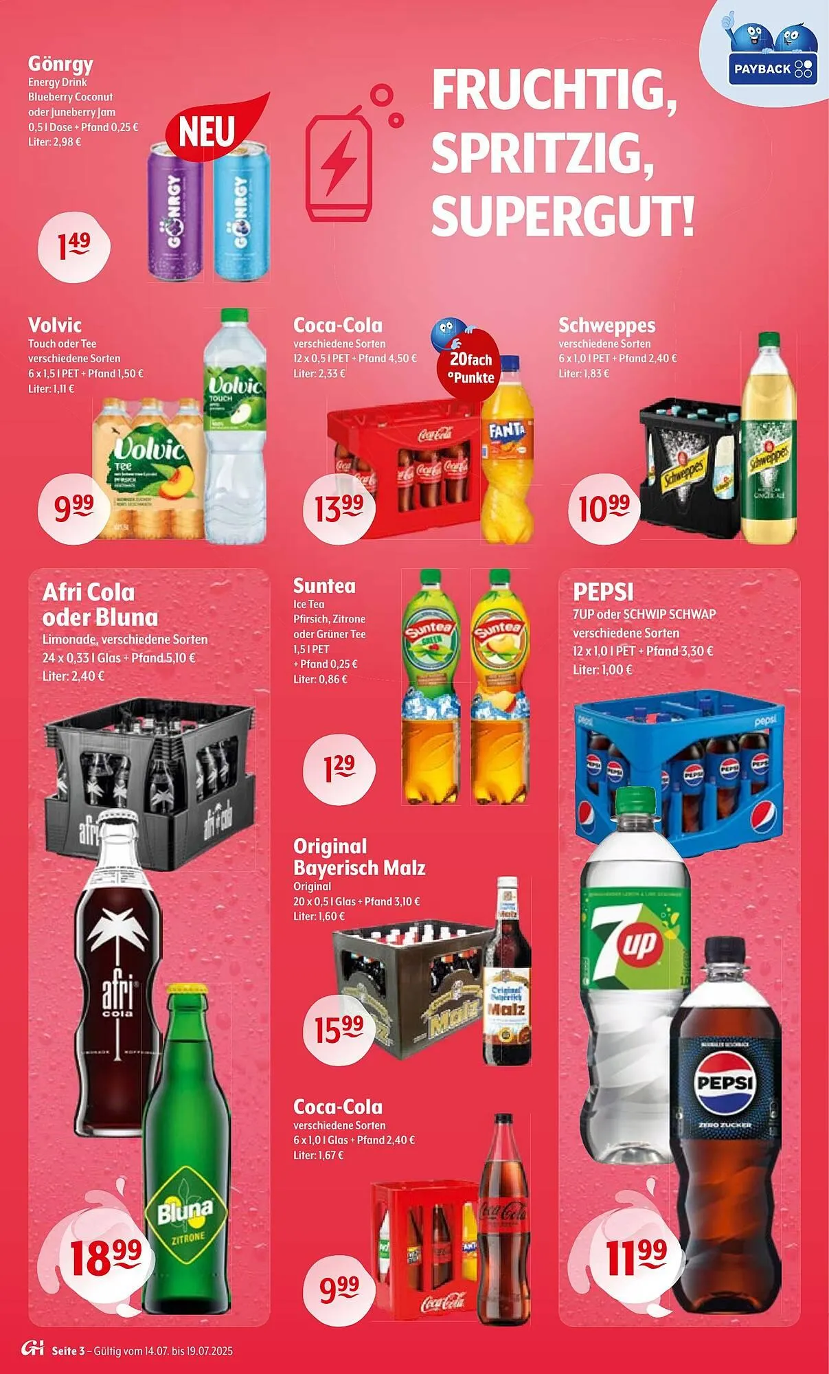 Getränke Hoffmann Prospekt von 14. Juli bis 19. Juli 2025 - Prospekt seite 3
