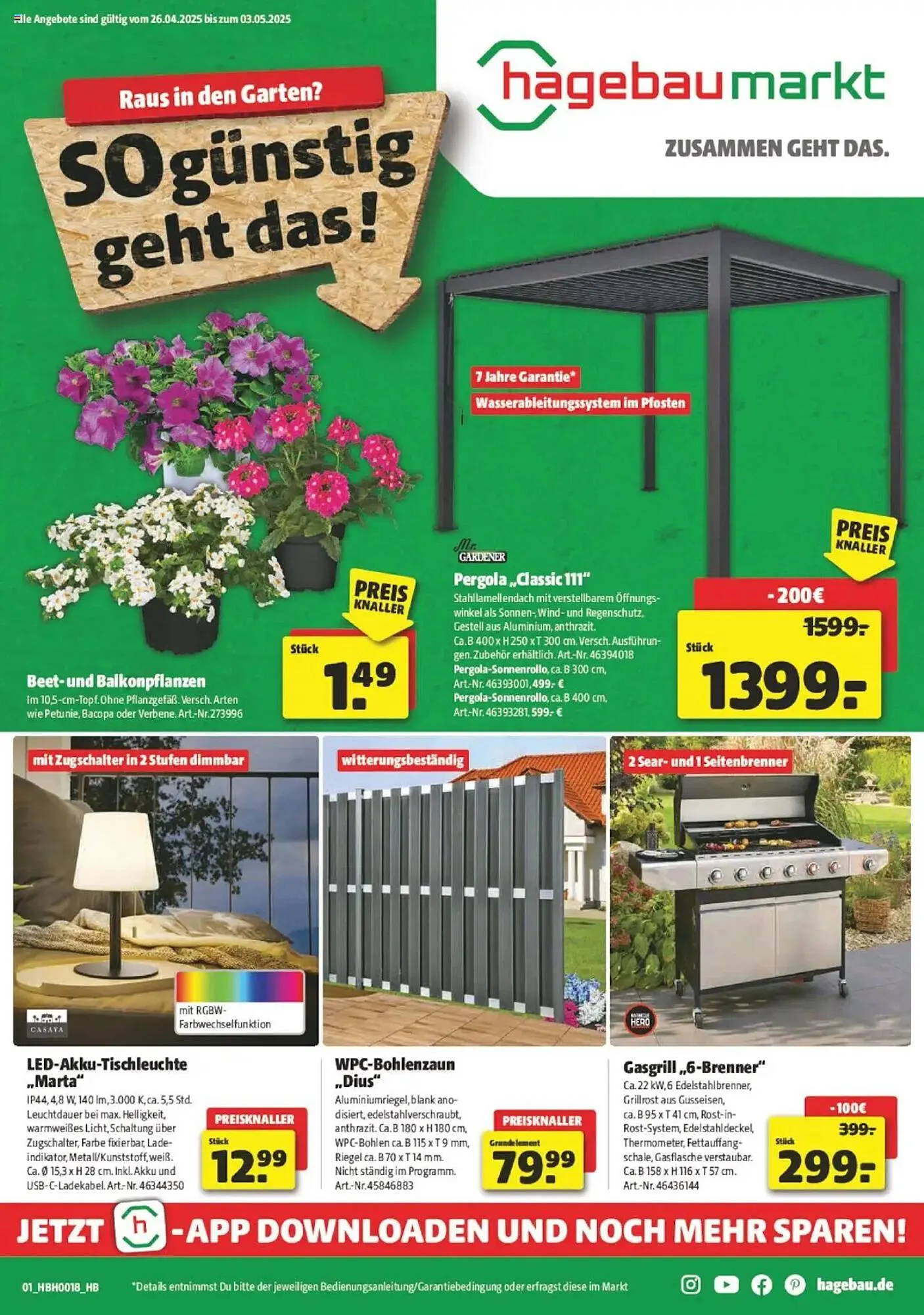 Hagebau Prospekt von 26. April bis 3. Mai 2025 - Prospekt seite 1