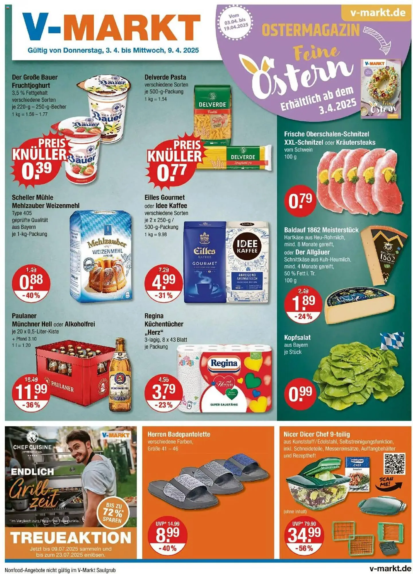 V Markt Prospekt von 3. April bis 9. April 2025 - Prospekt seite 1