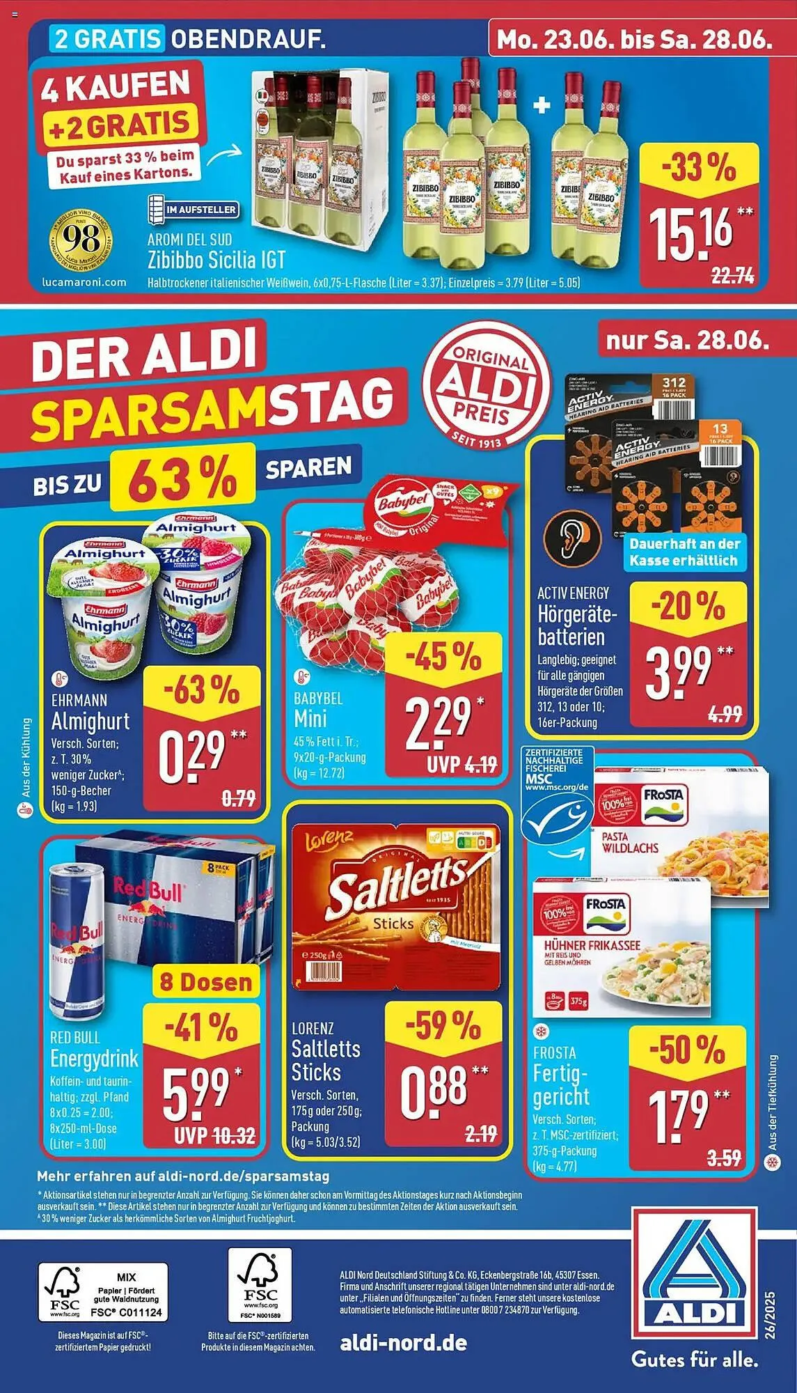 Aldi Nord Prospekt von 23. Juni bis 28. Juni 2025 - Prospekt seite 36